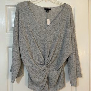 Tribal gray top